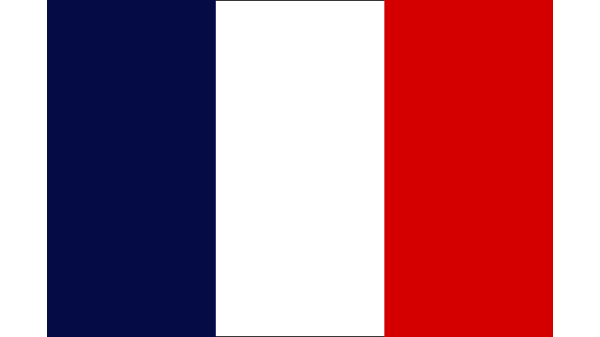 Vlag van Frankrijk - in kleur op transparante achtergrond - 600 * 337 pixels 
